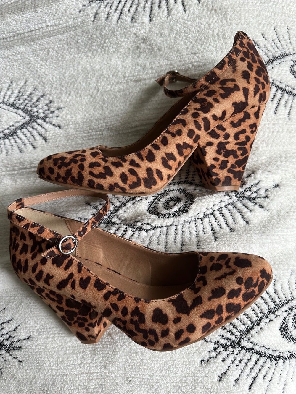 Torrid Leopard Print Heels with Ankle Strap size 9.5ww
